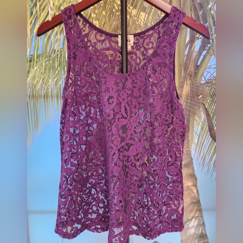 Ariat Purple Lace Top